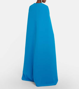 Safiyaa Cape crêpe maxi dress