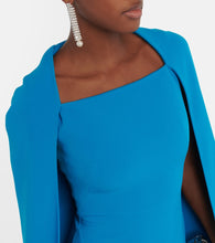 Safiyaa Cape crêpe maxi dress