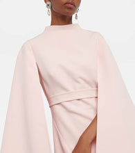 Safiyaa Cape-detail crêpe gown