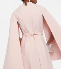 Safiyaa Cape-detail crêpe gown