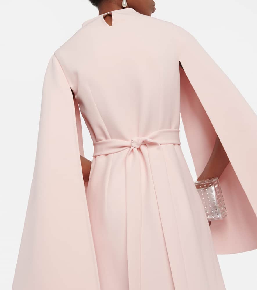 Safiyaa Cape-detail crêpe gown