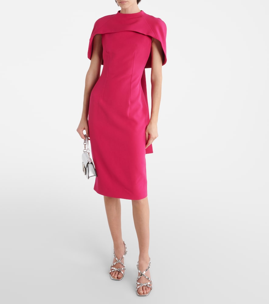 Safiyaa Caped midi dress