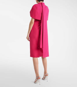 Safiyaa Caped midi dress