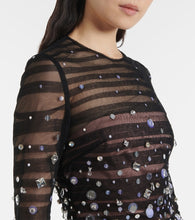 Safiyaa Defne sequined pleated tulle gown