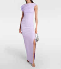 Safiyaa Derra draped crêpe gown