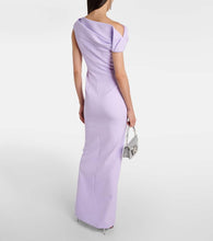 Safiyaa Derra draped crêpe gown