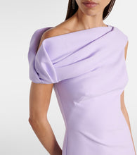 Safiyaa Derra draped crêpe gown