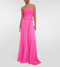 Safiyaa Draped chiffon cape gown