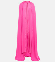 Safiyaa Draped chiffon cape gown. Safiyaa 垂褶雪纺披肩礼服