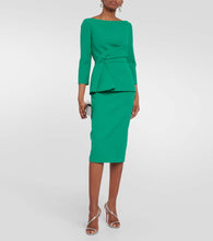 Safiyaa Draped crêpe midi dress
