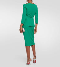 Safiyaa Draped crêpe midi dress