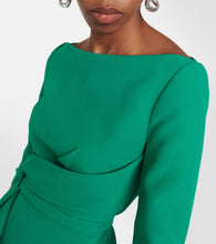 Safiyaa Draped crêpe midi dress