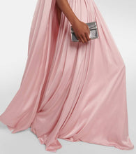 Safiyaa Draped satin cape gown