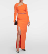 Safiyaa Embellished crêpe gown
