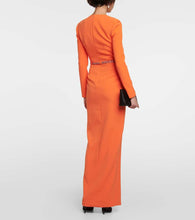 Safiyaa Embellished crêpe gown