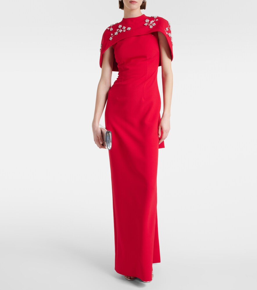 Safiyaa Embroidered caped  gown