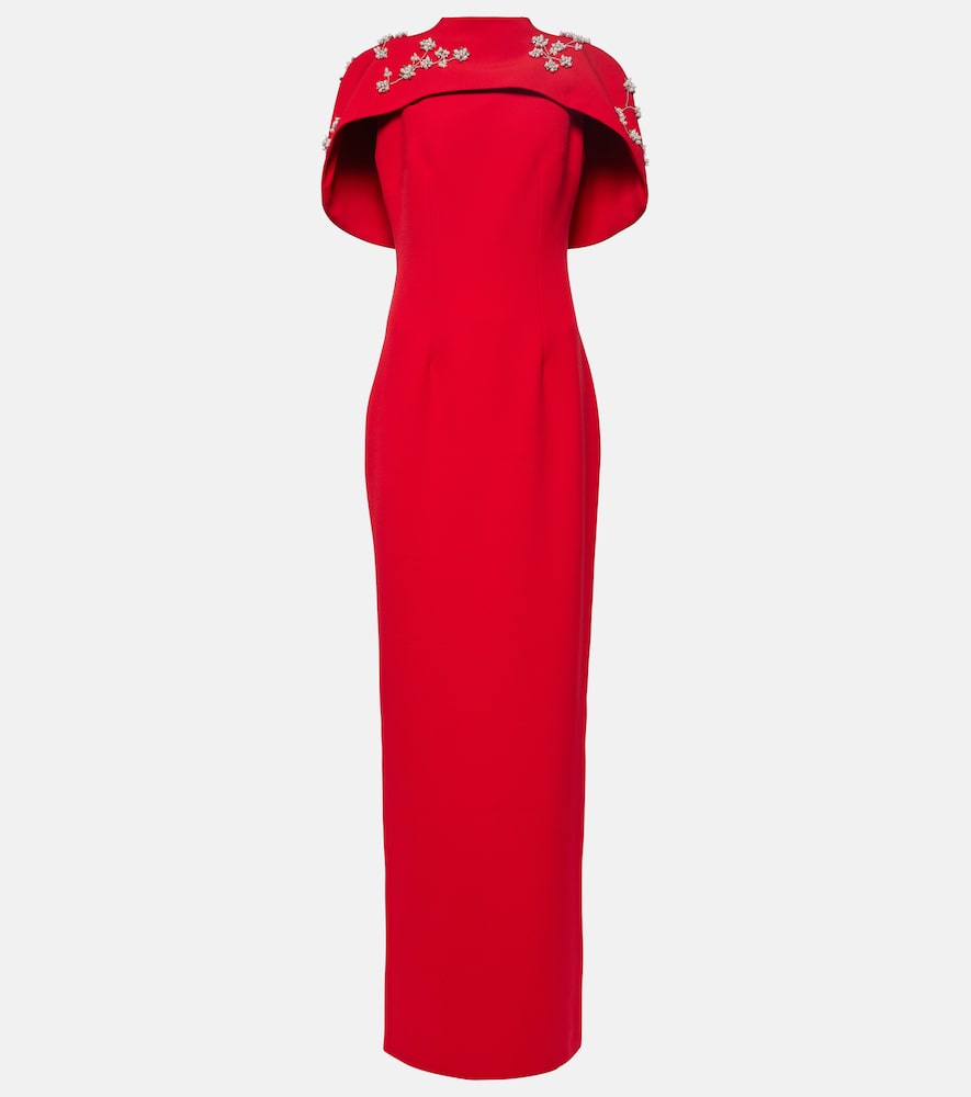 Safiyaa Embroidered caped  gown. 萨菲亚刺绣披肩长袍