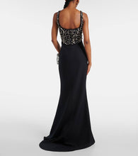 Safiyaa Ezda embellished crêpe gown