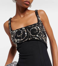 Safiyaa Ezda embellished crêpe gown