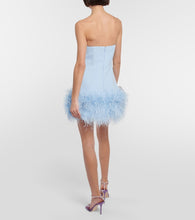 Safiyaa Feather-trimmed  minidress