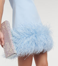 Safiyaa Feather-trimmed  minidress