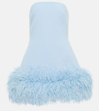 Safiyaa Feather-trimmed  minidress. Safiyaa 羽毛装饰迷你连衣裙