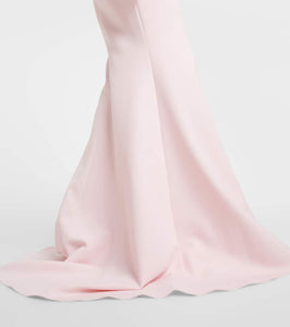 Safiyaa Feather-trimmed off-shoulder gown
