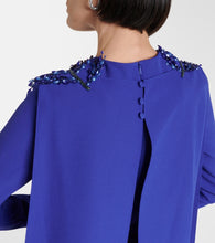 Safiyaa Ginevra embellished caped gown