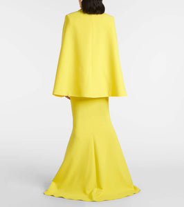 Safiyaa Hadley caped cr√É¬™pe blazer