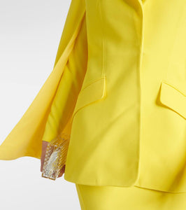 Safiyaa Hadley caped cr√É¬™pe blazer