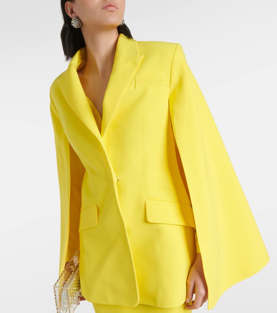 Safiyaa Hadley caped cr√É¬™pe blazer
