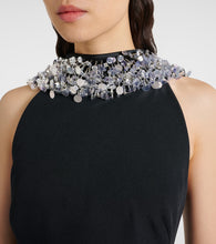 Safiyaa Holli embellished cr√É¬™pe and satin gown