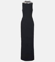 Safiyaa Holli embellished cr√É¬™pe and satin gown