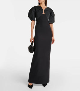 Safiyaa Karla crêpe gown