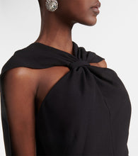 Safiyaa Lilien caped crepe gown