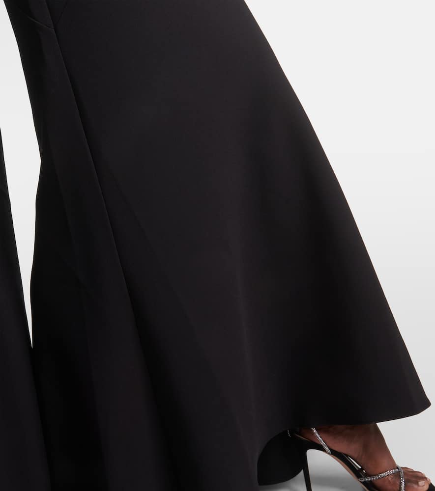 Safiyaa Lilien caped crepe gown