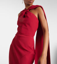 Safiyaa Lilien halterneck crêpe gown