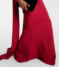 Safiyaa Lilien halterneck crêpe gown