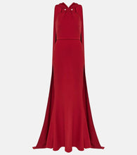Safiyaa Lilien halterneck crêpe gown
