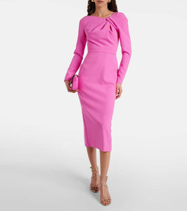 Safiyaa Maha crêpe midi dress