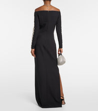 Safiyaa Maimie crystal-embellished crêpe gown