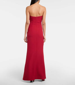 Safiyaa Makkari embellished strapless crêpe gown