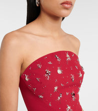 Safiyaa Makkari embellished strapless crêpe gown