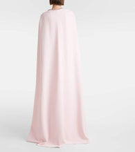 Safiyaa Mattia caped embellished crêpe gown