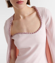 Safiyaa Mattia caped embellished crêpe gown