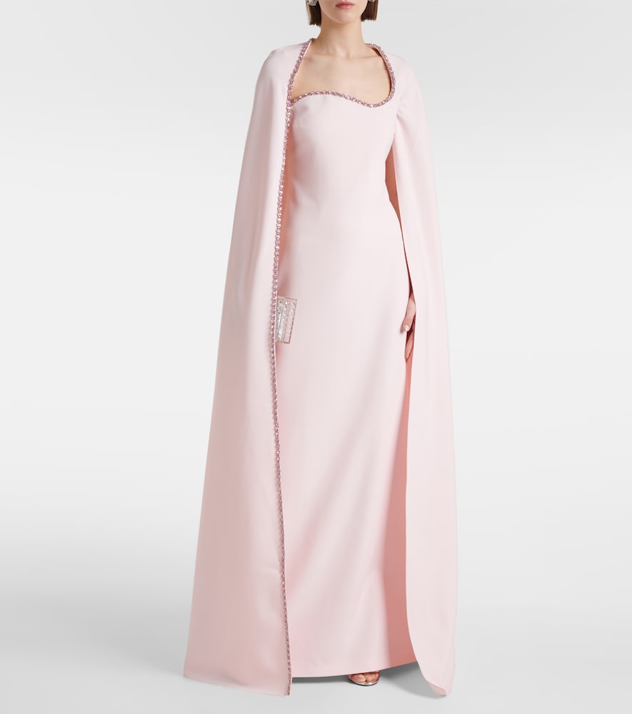 Safiyaa Mattia caped embellished  gown
