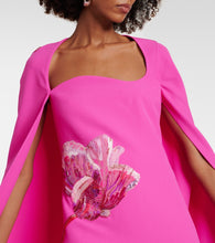 Safiyaa Mattia caped embellished gown