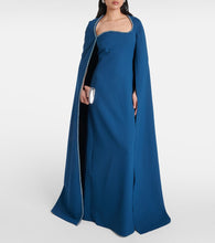Safiyaa Mattia embellished caped  gown