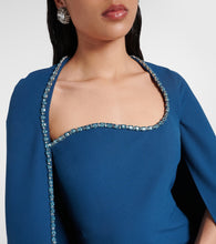 Safiyaa Mattia embellished caped  gown
