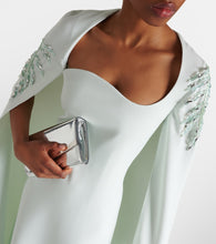 Safiyaa Mattia embellished caped  gown